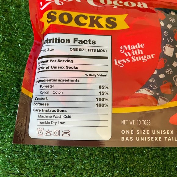 Main and Local Smooth and Creamy Hot Cocoa Blue Casual Crew Socks Size OS NEW - Picture 11 of 11